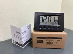 リズムRHYTHM電波目覚まし時計 フィットウェーブスマート黒 箱、説明書付