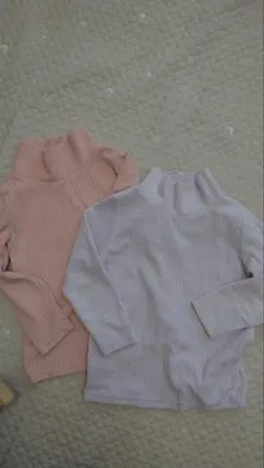 長袖　タートルネック　カットソー　2色セット　あたたかい