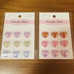 セリア　デコレーションシール　ハート　大