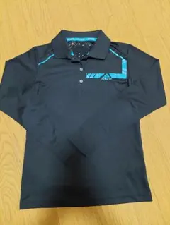 adidas 長袖 ポロシャツ 黒 アディダス ゴルフウェア