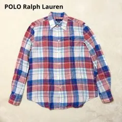 美品✨ラルフローレン リネンシャツ マドラスチェック 長袖 S ユニセックスのサムネイル