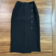 m*k様 美品　VIS 黒 ボタン付き タイトスカート ビス