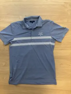 【Callaway キャロウェイ】ストライプ ポロシャツ ブルー