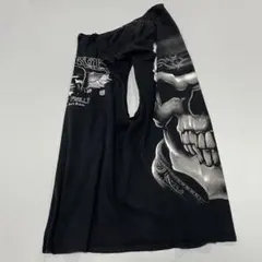 00s y2k USA製 襤褸 退廃 スカル ノースリーブ 平成 B系 お兄系