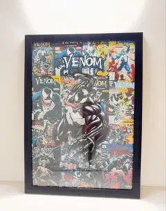 【A4フレーム付き】 MARVEL ヴェノムUS版 アメコミ ポスター