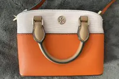 Tory Burch オレンジとライトピンクのショルダーバッグ