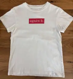 agnès b. ロゴ Tシャツ Sサイズ ホワイト