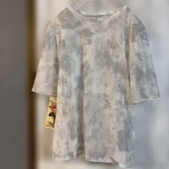 GU シアーTシャツ ダイダイ　半袖 グレー系 Lサイズのサムネイル