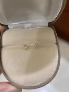 ミニスタッド18kgfピアス　ゴールド