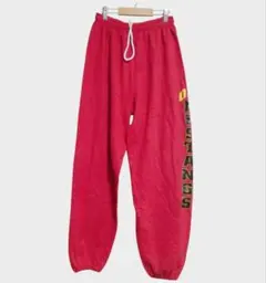 ギルダン スウェットパンツ 裾ゴム プリント S 赤 綿ポリ トレニング