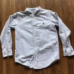 Ralph Lauren 長袖シャツ 7サイズ 白と青のチェック