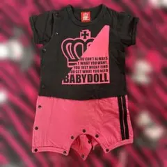 BABYDOLL 王冠プリントロンパース 95cm未満