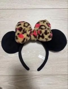 ディズニー カチューシャ ヒョウ柄 ピンク