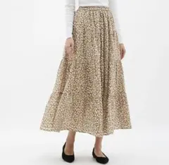 ティアードフレアロングスカート