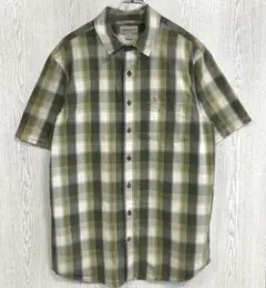 カーハート☆Carhartt☆ワンポイントロゴ　半袖シャツ　BDシャツ　チェック