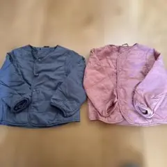 ユニクロ　ライトウォームパデットコンパクトジャケット ダウン　双子　100cm