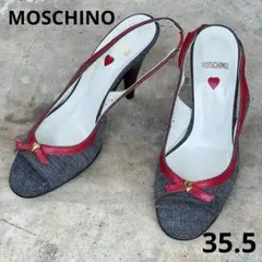 Vintage MOSCHINO デニム オープントゥミュール 35.5のサムネイル