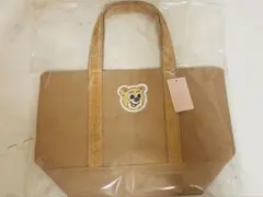 【新品】フェイラー ラブラリーオールドテディ ワッペントートバッグ ベージュ 小