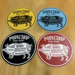 【送料・税込】PORKCHOP サークル ステッカー 4枚セット