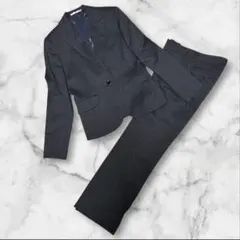 美品◆LES MUES パンツスーツ　セットアップ　グレー　上下サイズ違い