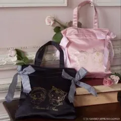 Maison de FLEUR クロミ マイメロ ミニダブルリボントート