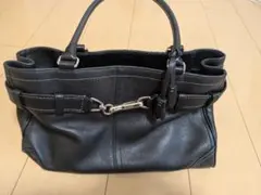 COACH コーチ ハンドバッグ レザー ブラック　黒