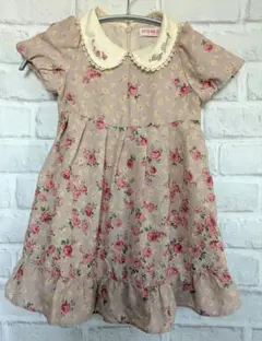 美品★　mezzo piano 花柄 半袖ワンピース 110cmのサムネイル