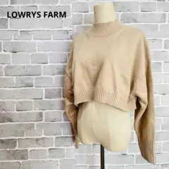 ローリーズファーム ショート丈 ニット セーター ベージュ M 長袖 春B702