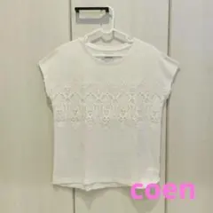 レース装飾 ホワイト 半袖Tシャツのサムネイル