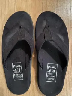 ISLAND SLIPPER レザートングサンダル 黒 表革 US7 - メルカリ