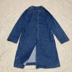 無印良品　デニム　コート　ノーカラー