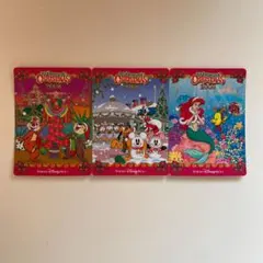 ディズニー ディズニーランド 25周年 クリスマス カード 3枚セット