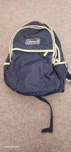 Coleman ネイビードット柄リュック
