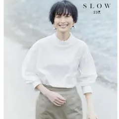 SLOW 23区✨プチフリルシャツ38 ゆったり 長袖 ブラウス