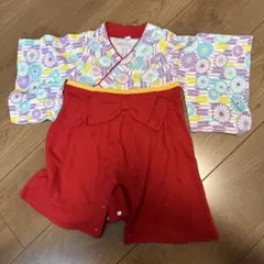 赤と多色の着物スタイルセット 70