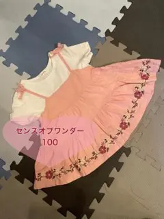 センスオブワンダー フリル花柄トップス 100 チュニック　半袖　女の子