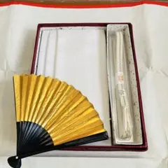 【未使用品】礼装用帯揚げ帯締め　末広　結婚式　黒留袖　フォーマル