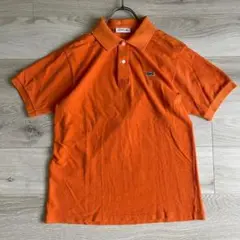 【ラコステ】アイコンロゴ ポロシャツ 半袖 オレンジ 綿100% E1134