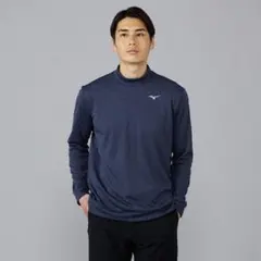 MIZUNO ニットジャカードモックネック長袖シャツのサムネイル