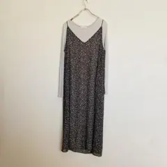 《LEPSIM》 キャミソールワンピース カットソー 【FREE】茶系