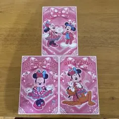 東京ディズニーランド ミニーマウスカード3枚セット　クリスタルパレスレストラン