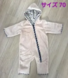 赤ちゃんの城 もこもこ ロンパース カバーオール アウター 70 男の子 女の子