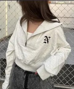 ハーフジップ スウェット