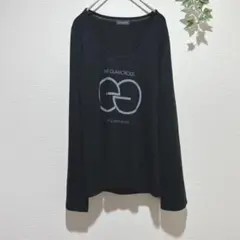 【EGOIST】ロゴプリント長袖Tシャツ ブラック　フリーサイズ