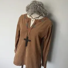 00s 森ガール フェアリーグランジ y2k コケット ボヘミアン刺繍 トップス