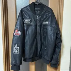 ユ*ウ様 GRIMEY黒 レザージャケット Lサイズ GRIMEY / GRMY (グライミー) “SAMPANS PU LEATHER JACKET” - DISSIDENT