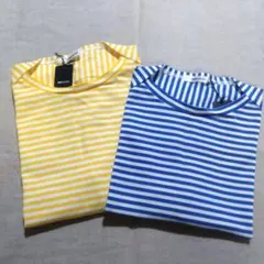 コムサフィユＴシャツ130.140.150 ボーダートップス２枚セット