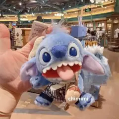 上海ディズニー 海賊スティッチ エンジェルぬいぐるみキーチェーン