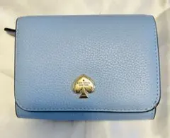 値下！新品未使用 ケイトスペード 2つ折り財布 katespade 水色のサムネイル