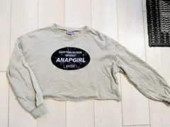 ANAPGIRL ベージュ クロップド トレーナー S